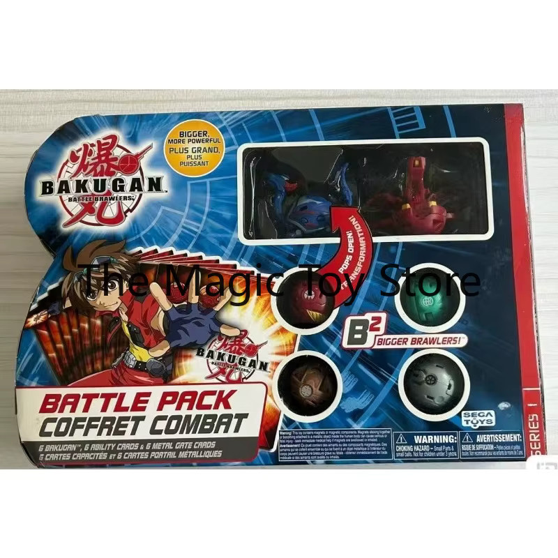 Bandai Bakugan Bakutech Wasser-Typ Schwerer Kampfelefant & Wiedergeborener Einhorn-Drache, Actionfiguren, Set / Bundle - Bild 1