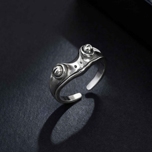 prjewel Ring Metall, Silber, Frosch, Unisex - Bild 1