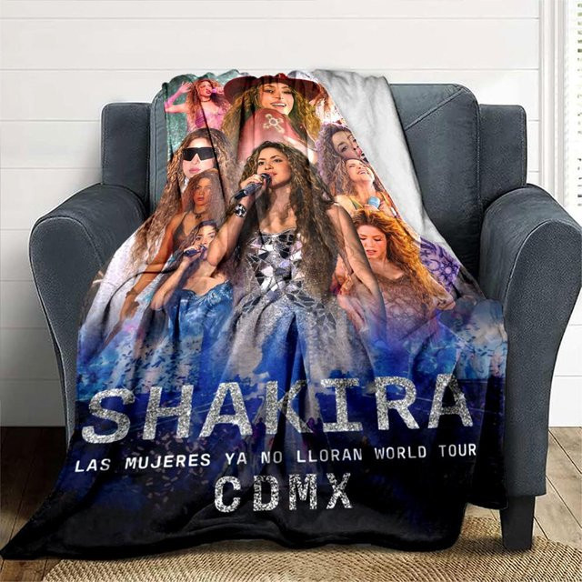 NuanSue Home Shakira Print Flanell-Decke aus Polyester, Grau/Mehrfarbig, B: 120 cm, T: 80 cm - Bild 1
