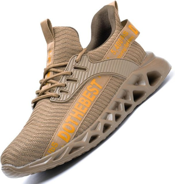 Alina Cecil Sicherheitsschuhe mit Stahlkappe für Männer und Frauen, leichte Arbeits-Sneaker in Beige, pannensichere Unisex-Arbeitsschuhe - Bild 1