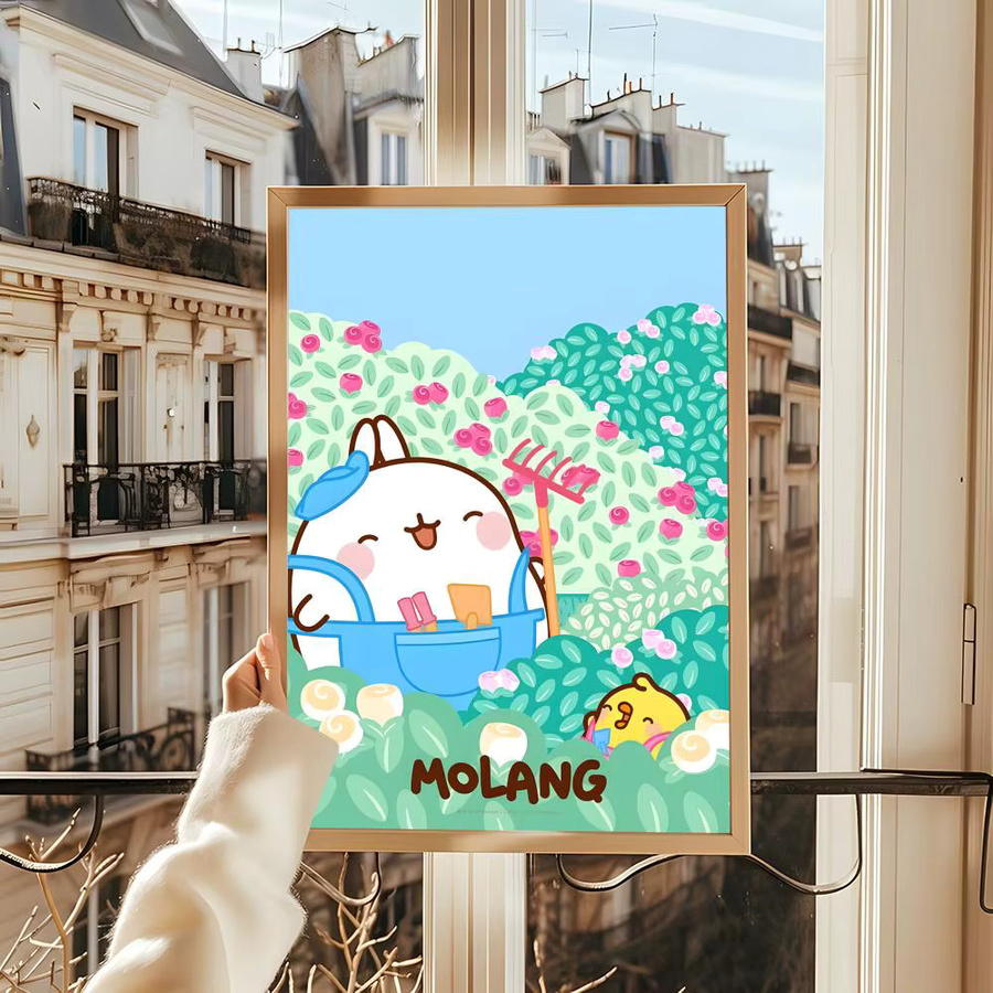Molang Kawaii Anime Poster dekorative Wandkunst Multicolor Wandbild Fotodruck für dein Zuhause - Bild 3