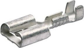 Knipex Steckverbinder unisoliert aus Messing in Silber, 100 Stück - Bild 1