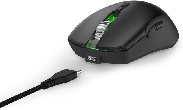 uRage Gaming-Maus Reaper 510 Wireless in Schwarz mit 16000 DPI und USB-C Anschluss - Bild 1
