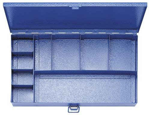 Klauke Sortimentskasten Blau mit 9 Fächern, B: 15,5 cm, T: 28,5 cm, H: 4,5 cm - Bild 1