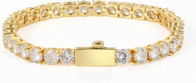 Armband Zirkonia, Kupfer, Gold, 18cm, Unisex - Bild 1