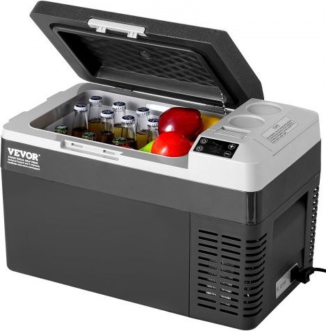 VEVOR Kompressor-Kühlbox 25 L mit Gefrierfach und LED-Display, Tragbarer Autokühlschrank für Camping, Auto und Wohnmobil, Temperaturregelung von -20 bis 20 °C, 12/24 V DC und 110/240 V AC - Bild 1