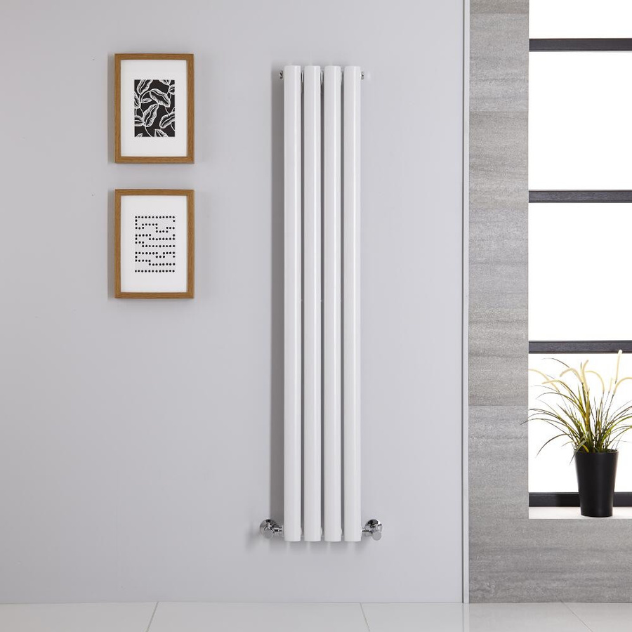 Hudson Reed Design Vertikal Heizkörper Revive Weiß, Höhe: 140 cm, Breite: 23,6 cm - Bild 1