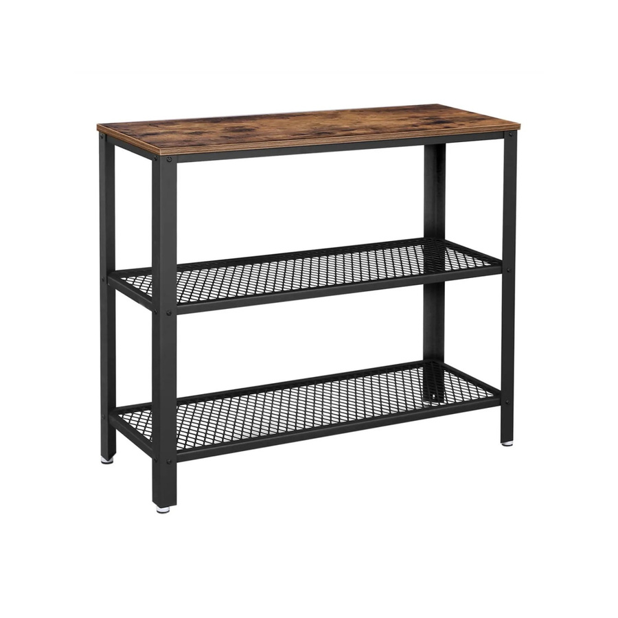Vasagle Konsolentisch im Industrial Design, Braun-Schwarz, B/T/H: 101,5 x 35 x 80 cm - Bild 2