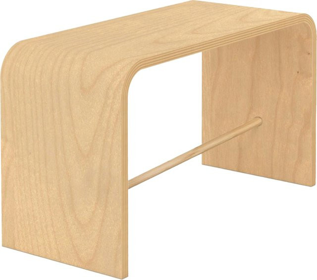 Tojo Hocker Sit aus Buchenholz in Weiß, Braun oder Beige - Bild 1