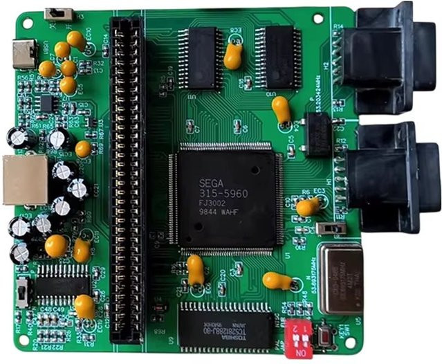 Mega Drive MD Konsole Rebirth Mainboard 315-5960 Chip mit 4-lagiger Leiterplatte, RGBS-Multi-Ausgang, NTSC-Vollgeschwindigkeit und Region-frei in Grün - Bild 1