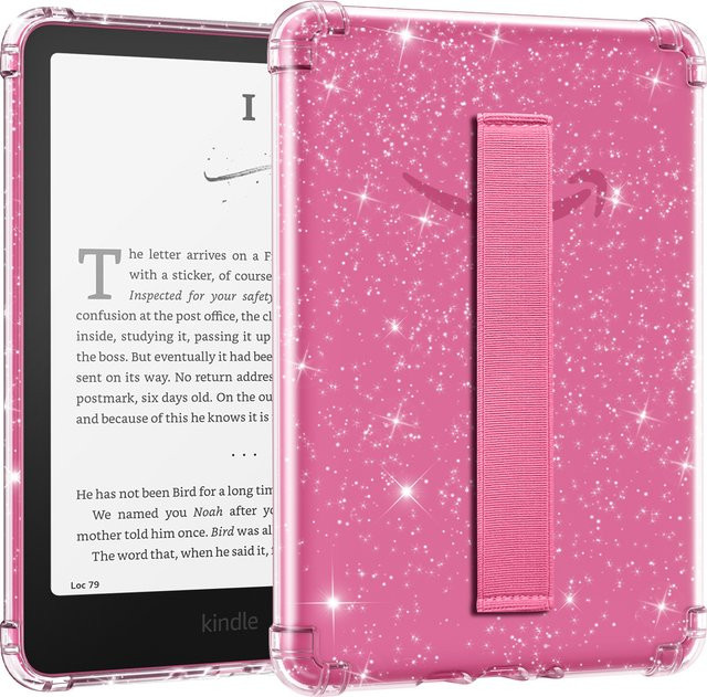 Dadanism Handschlaufe-Hülle für Kindle Paperwhite 12. Generation 2024, 7 Zoll, transparent, ultradünnes und flexibles TPU-Material mit Stoßstangen-Rückseite - Bild 1