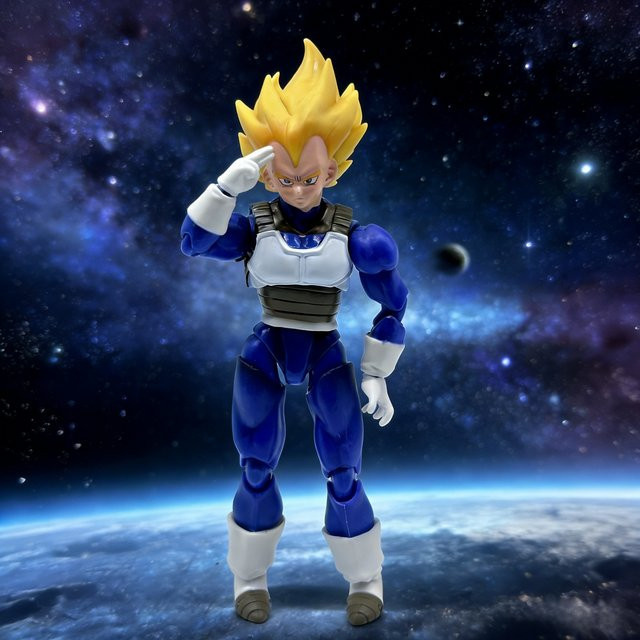 Bandai Dragon Ball Z Vegeta Actionfigur, Super Saiyan Sammelfigur - Bild 1