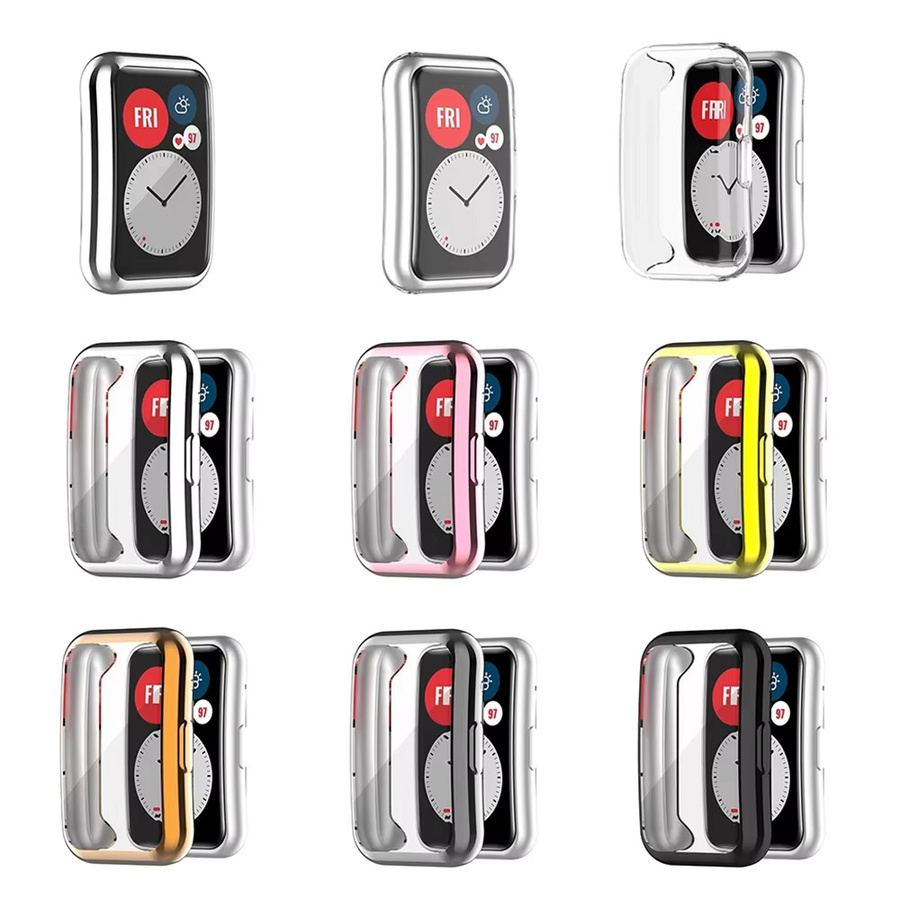 Displayschutz Huawei Watch Fit, galvanisierte TPU-Schutzhülle, transparent - Bild 2