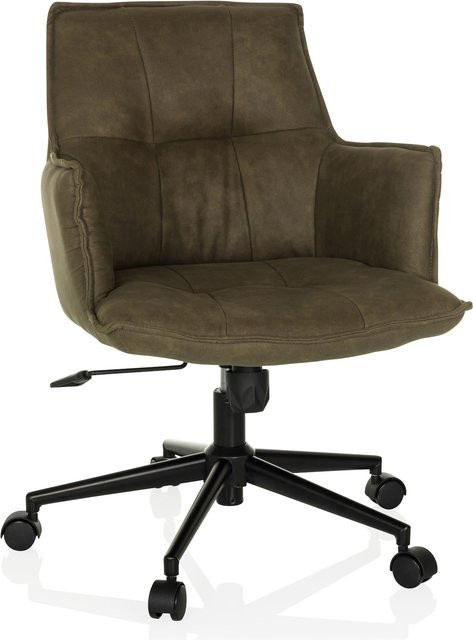 hjh LIVING Home Office Bürostuhl SOLAO LIFE in Vintage-Optik mit Stoffbezug und Armlehnen - Bild 1