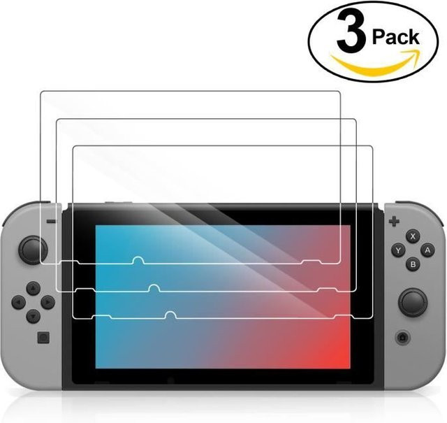 EF CONNECTION Bildschirmschutz aus gehärtetem Glas für Nintendo Switch, transparent, 0,48 mm ultra dünn - Bild 1