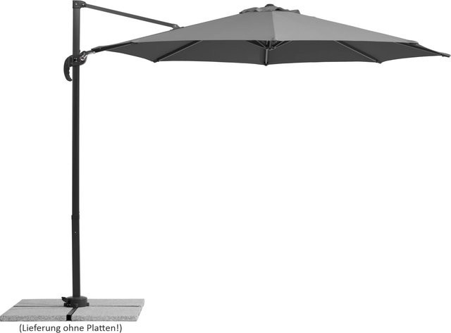 Schneider Rhodos Junior Ampelschirm aus Aluminium in Anthrazit mit Durchmesser: 300 cm - Bild 1