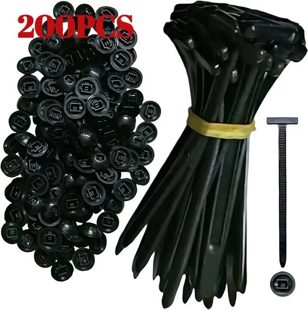 Universal-Kabelbinder-Schnalle aus Nylon in Schwarz für Werkzeugbefestigungen und Karosserie - Bild 1