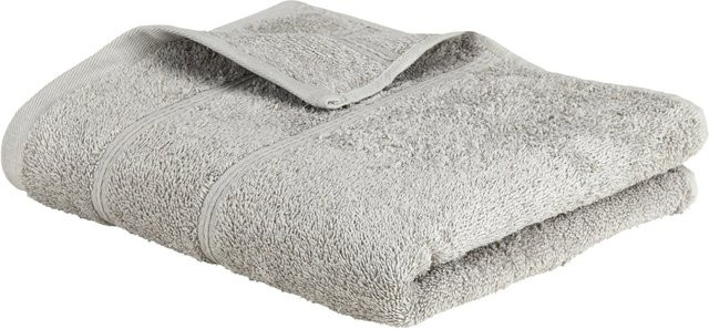 Modern Living Handtuch Melanie in Hellgrau, weiches Baumwoll-Frottier mit Bordüre, Breite: 50 cm, Länge: 100 cm - Bild 1