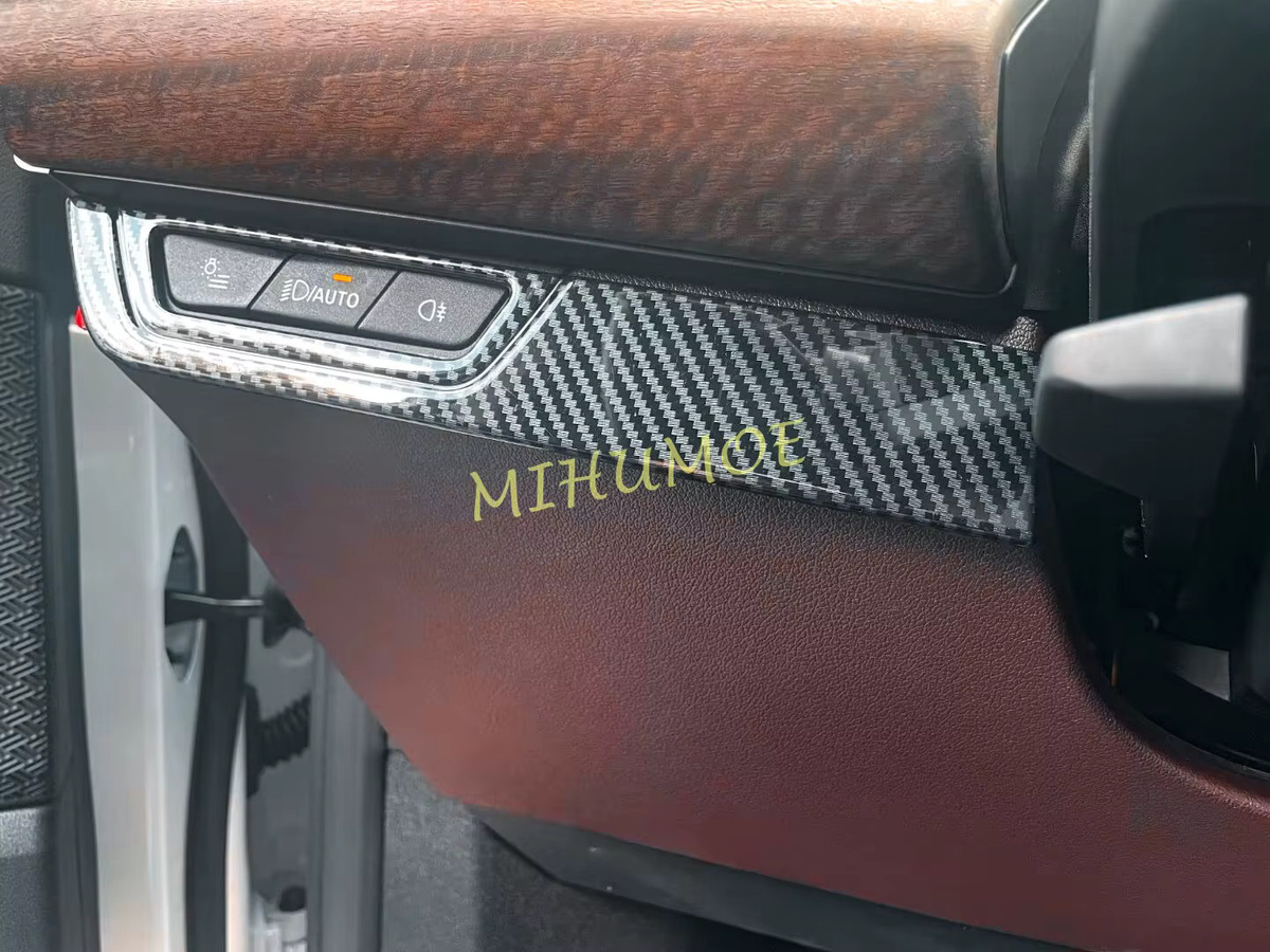 MIHUMOE Kohlefaser Mittelkonsolen Schalterabdeckung für BMW X1 iX1 X2 iX2 2024 2025 2026 Schwarz - Bild 2