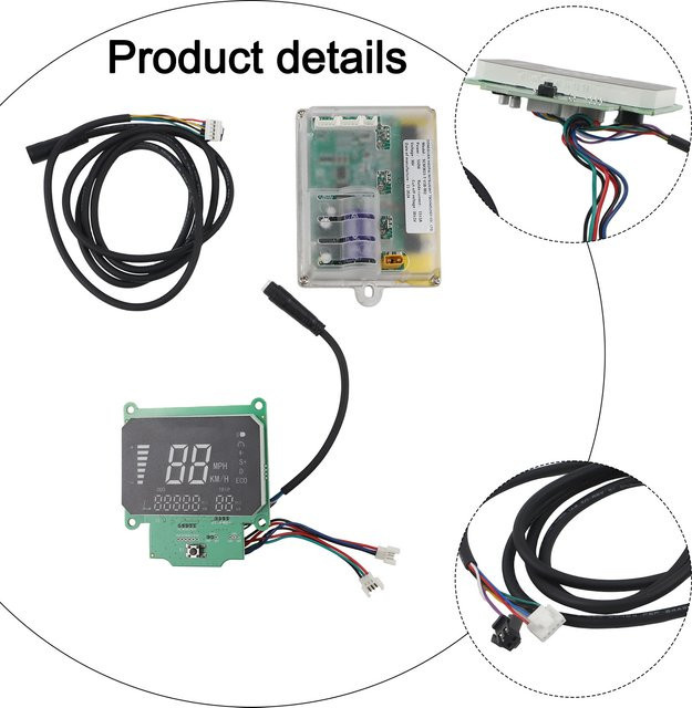 Ducati Elektroroller Ersatzkit Controller-Set mit Tacho und 7-adrigem Verlängerungskabel für 36V 550W MW95 in Multicolour - Bild 1