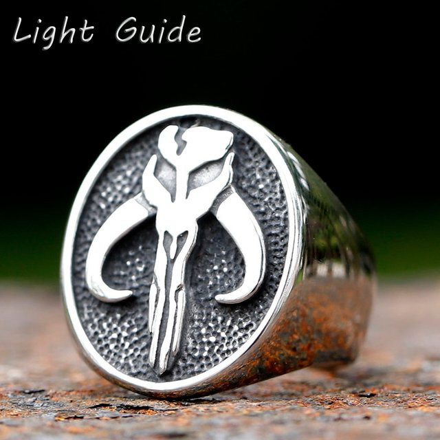 Alien Schädel Ring, Edelstahl, Vintage, Unisex, Silber - Bild 1