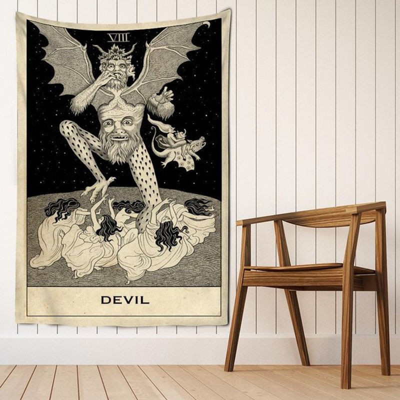 Super Six Wandbehang Mandala Tarot Psychédélique Bohemian Wanddeko mehrfarbig B: 95 cm, H: 70 cm - Bild 1