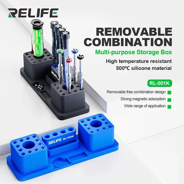 RELIFE RL-001K Mehrzweck-Aufbewahrungsbox aus Silikon, hochtemperaturbeständig bis 500 °C zur Aufbewahrung von Werkzeugen - Bild 1