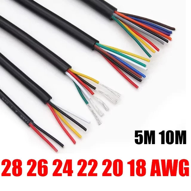 DelightFire 12 V Kfz-Kabel in Schwarz für DIY-Solarprojekte, LED-Streifen und Audioanwendungen mit 2 bis 10 Kernen - Bild 1