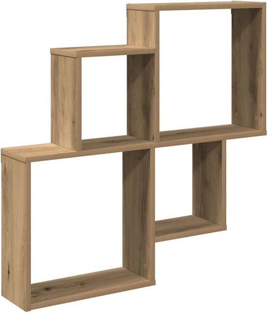 vidaXL Wandregal Artisan-Eiche in Braun aus Holzwerkstoff, B/T/H: 80 x 15 x 78,5 cm - Bild 1