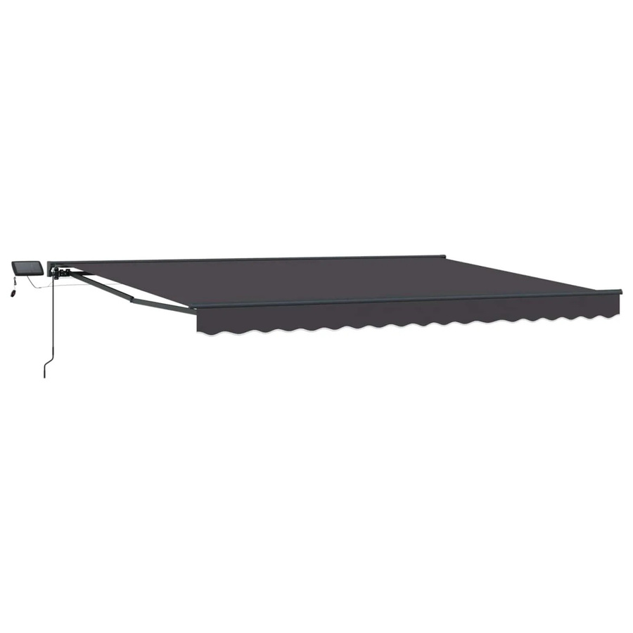 vidaXL Manueller Markisenrahmen mit LEDs in Anthrazit, B: 400 cm, T: 200 cm - Bild 2
