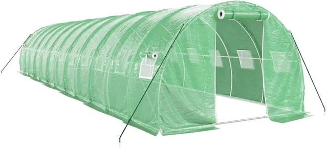 Furnicato Gewächshaus mit Stahlrahmen in Grün, Fläche: 36 m², B/T/H: 12 x 3 x 2 m - Bild 1