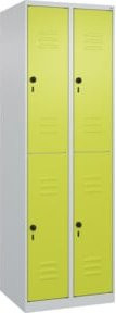 C+P Doppelstock-Spind Classic PLUS mit 2 Abteilen, Lichtgrau, H x B x T: 185 x 60 x 50 cm - Bild 1