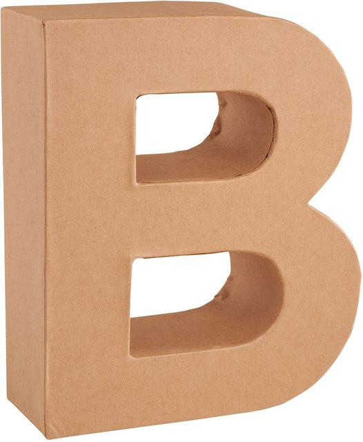 KNORR Papp-Buchstabe B in Braun für die Tischdekoration bei Geburt & Taufe - Bild 1