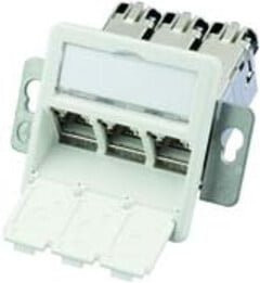 Telegärtner Modulaufnehmer AMJ-S 3fach T568A UP/50flexCat6A in Weiß - Bild 1