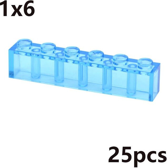 Bai Fen Bai MOC Transparent Dicke Bausteine, pädagogisches Kreatives Spielzeug, ab 3 Jahre - Bild 1