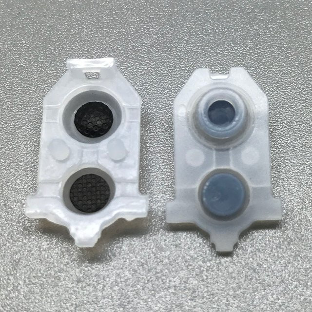 ChengHaoRan Leitfähige Silikon-Tastenpads für PS4-Controller JDS-030 JDM-030, Transparent - Bild 1