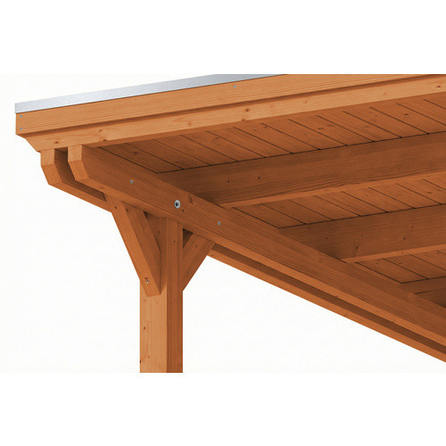 SKANHOLZ Carport Emsland aus Fichte mit EPDM-Dach in Eiche Hell, B: 604 cm, T: 340 cm, H: 238 cm - Bild 2