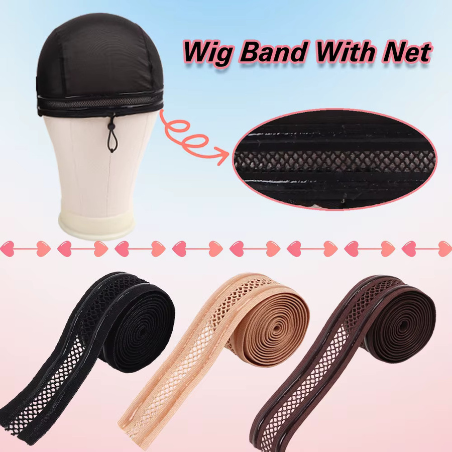 plussign Silikon Anti Slip Mesh Gummiband für Perücken, Unisex - Bild 2