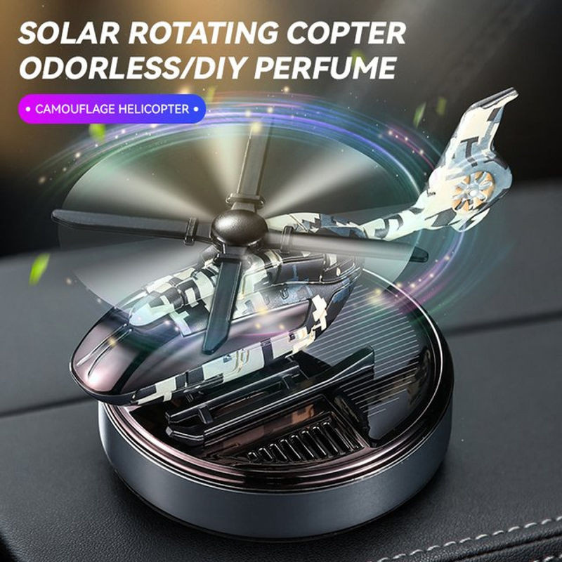 Solarbetriebener Duftdiffusor für das Auto als Hubschrauber-Ornament in Mehrfarbig aus Kunststoff - Bild 1