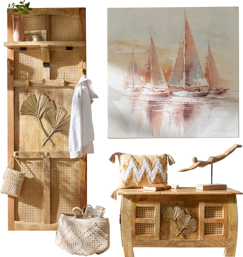 Heine Home Kunstleinwand mit maritimem Motiv in Natur-Terra auf Holzrahmen - Bild 2