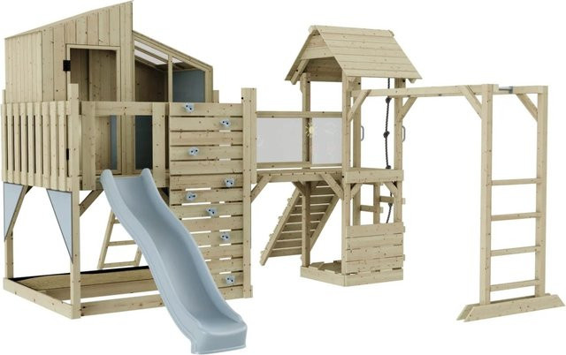 OutdoorToys Spielturm Ludvig, Eisblau, Holz, ab 3 Jahre - Bild 1