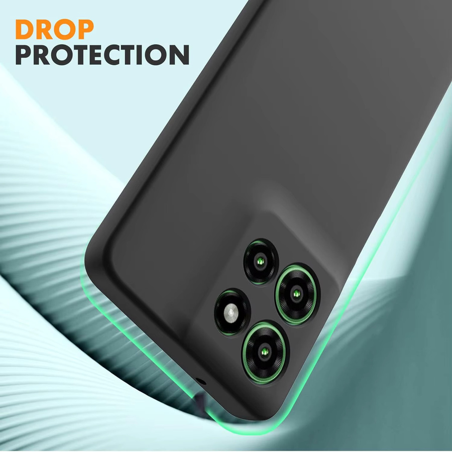 Motorola Silikon Schutzhülle mit Fleece-Innenfutter für Signature Edge 70 Ultra Fusion+ 60 Pro Neo G77/67/57 G66Y/J Power Skin Cover in Blau und Schwarz - Bild 4