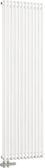 Duschparadies Traditioneller Heizkörper für Warmwasserbetrieb in Weiß, B: 180 cm, H: 180 cm - Bild 1