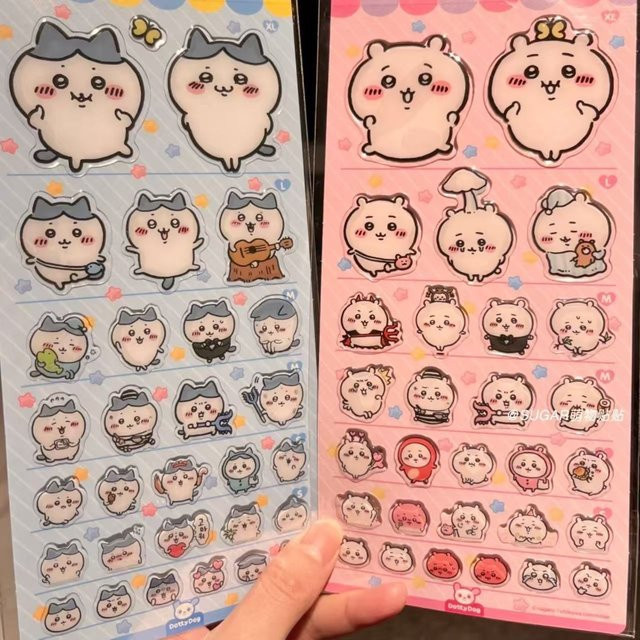 Bandai 3D-Aufkleber Cartoon Jiyi Kleber mit Hachiware Usagi Motiven in Multicolor - Bild 1