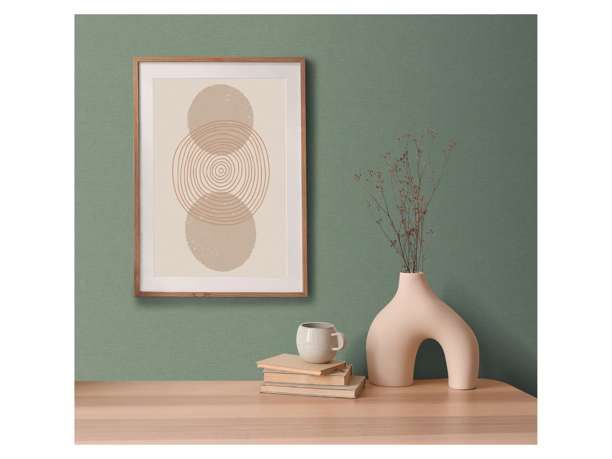 A.S. Création Vliestapete einfarbig in Grün mit Textil-Optik, B: 53 cm, H: 1005 cm - Bild 4