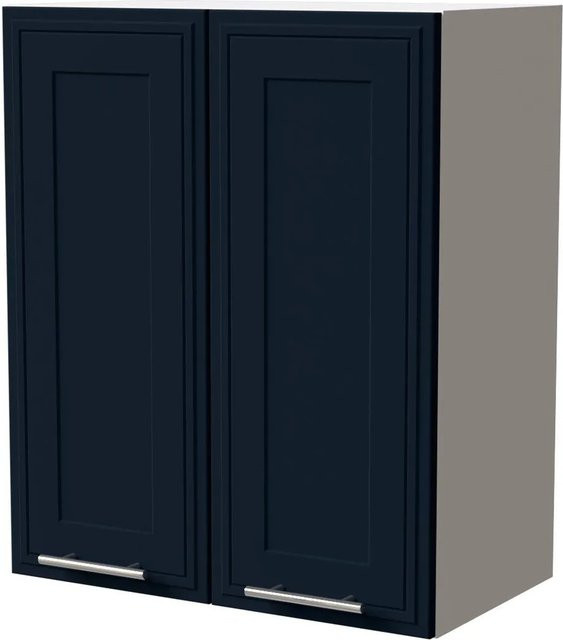 Feldmann-Wohnen Hängeschrank Salo Küchenschrank in Weiß und Indigo Matt mit Kassettenoptik, B/T/H: 60 x 32,5 x 72 cm - Bild 1