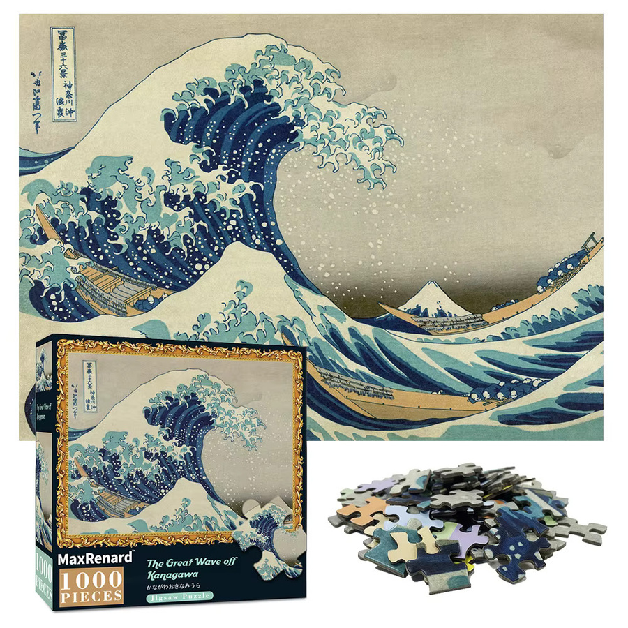 MaxRenard Die große Welle vor Kanagawa Puzzle, 1000 Teile, Erwachsene - Bild 2