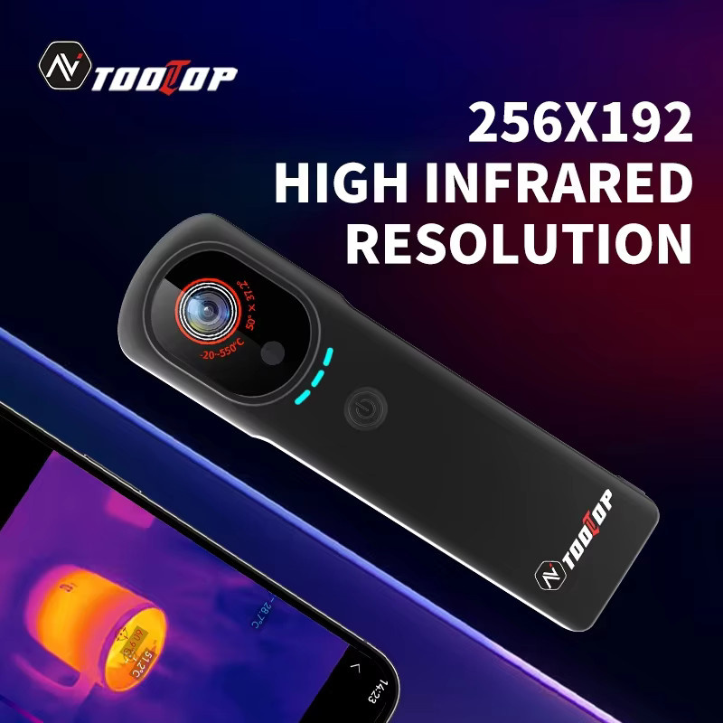 TOOLTOP T9 WIFI Wärmebildkamera für Android und iOS Smartphones, Schwarz, Messbereich -20 bis 550 °C - Bild 5