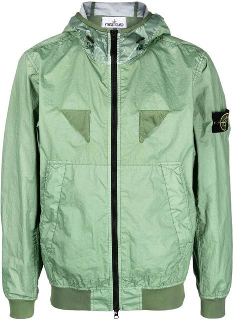 Stone Island Logo-Aufnäher Daunenjacke, Salbei, Herren - Bild 1