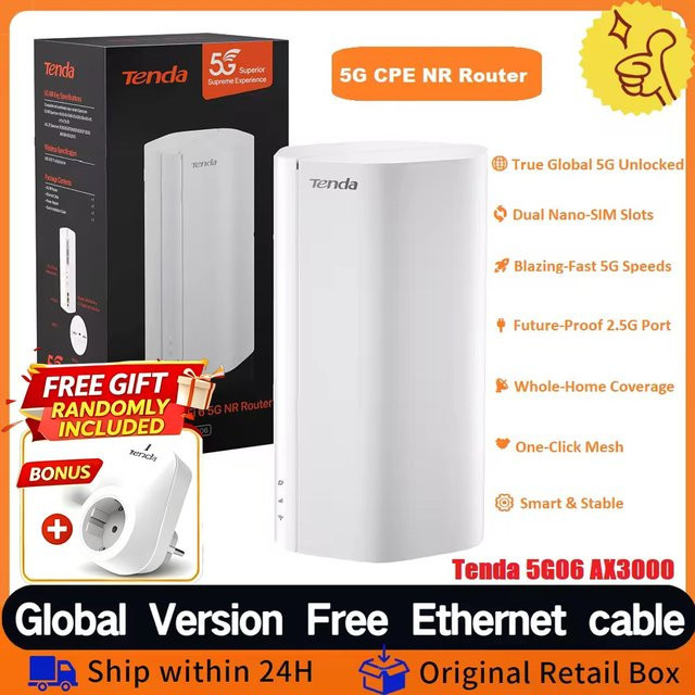 Tenda 5G CPE Router mit WiFi und LTE/5G Unterstützung in Weiß - Bild 1